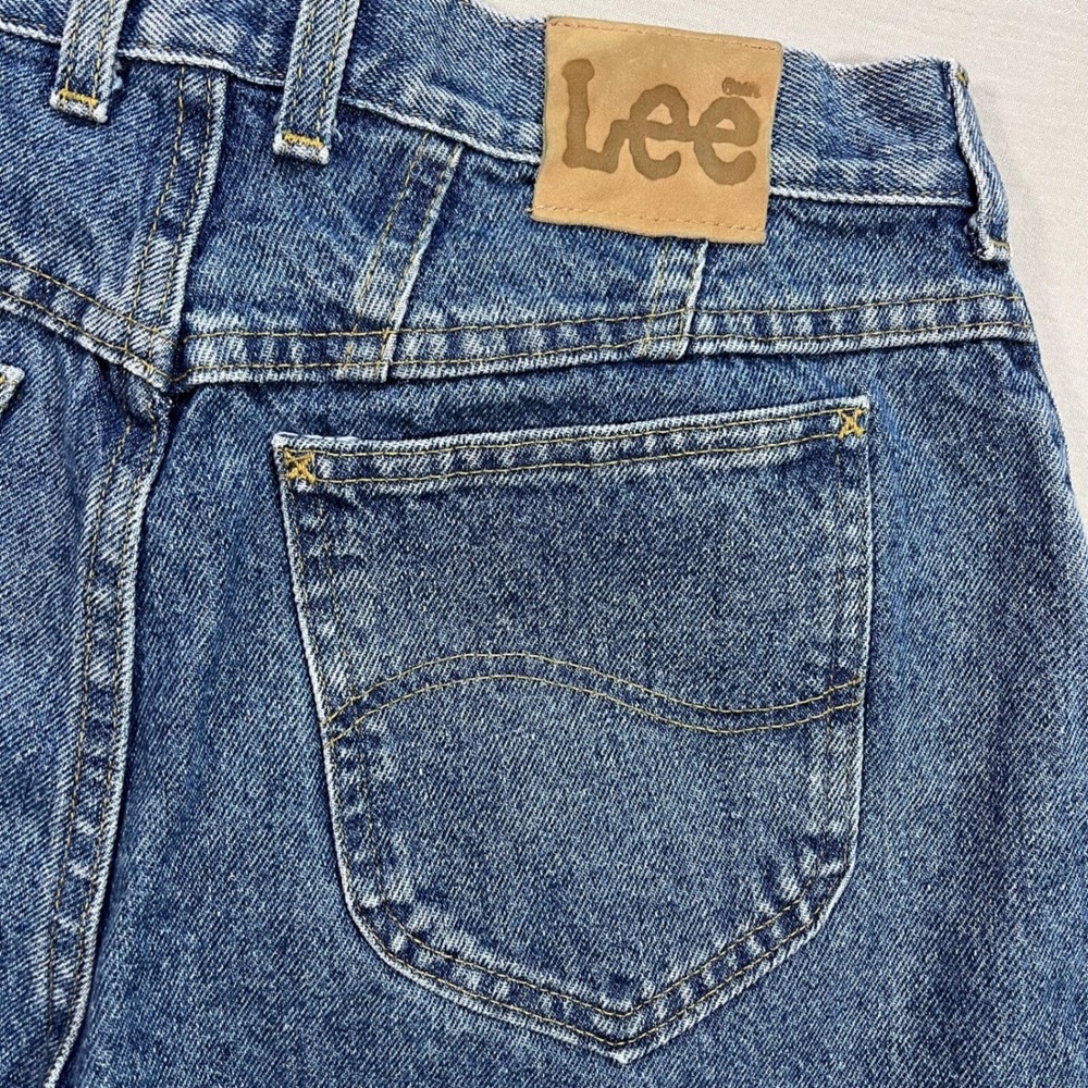 Lee‎ Vintage Mom Jeans Tapered Leg Denim Blue Size 14 Med 30x31 Made In USA 80s